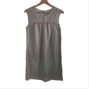 Cynthia Vincent Silk Gray Lurex Mini Dress